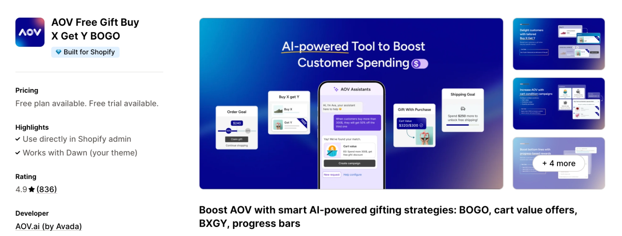 AOV Free Gift | Buy X Get Y by Avada